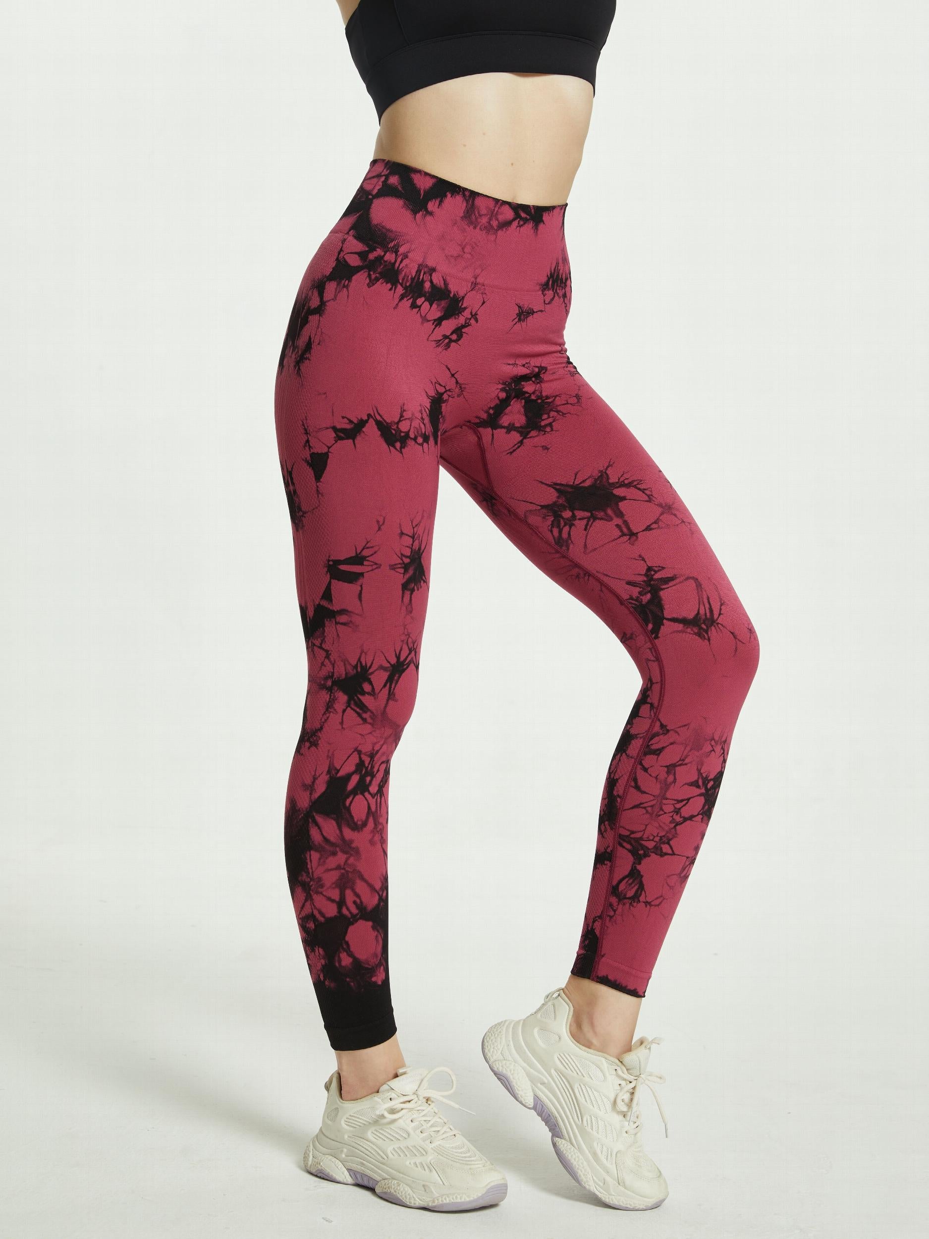 Tie Dye High Stretch Sports Leggings High Waist Yoga Running Tight Pants