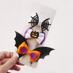 3pcs Cartoon Bat Hairclip Bow Halloween Hair Accessories