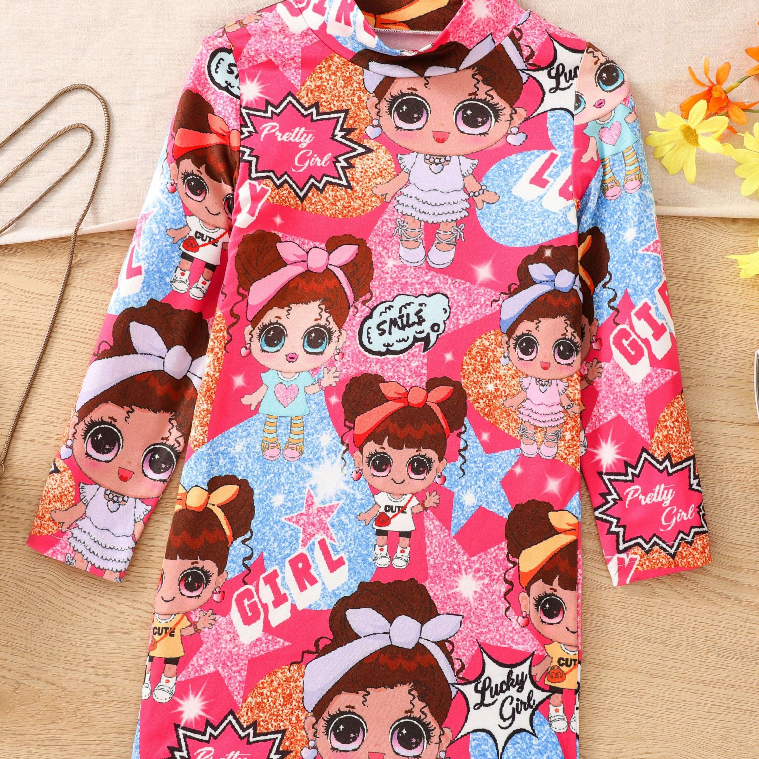 Young Girl Ombre Mock Neck Tee Dress