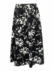 Floral Print Elastic Waist Skirt for Women