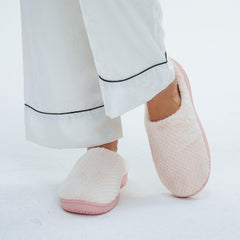 Women's Memory Foam Platform Slippers Warm Plaid Indoor Shoes
