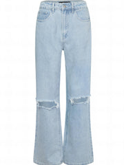 Loose Fit Ripped Denim Jeans for Women