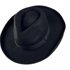 Woolen Big Brim Sunshade Fedora Hat for Party