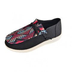 Women's Canvas Lace Up Sneakers Lightweight Casual Outdoor Shoes