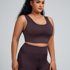 Quick Dry Sweat Absorbing Solid Yoga Sports Bra Women's Plus