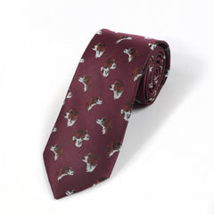 Men's Dog Head Pattern Funny Party Tie