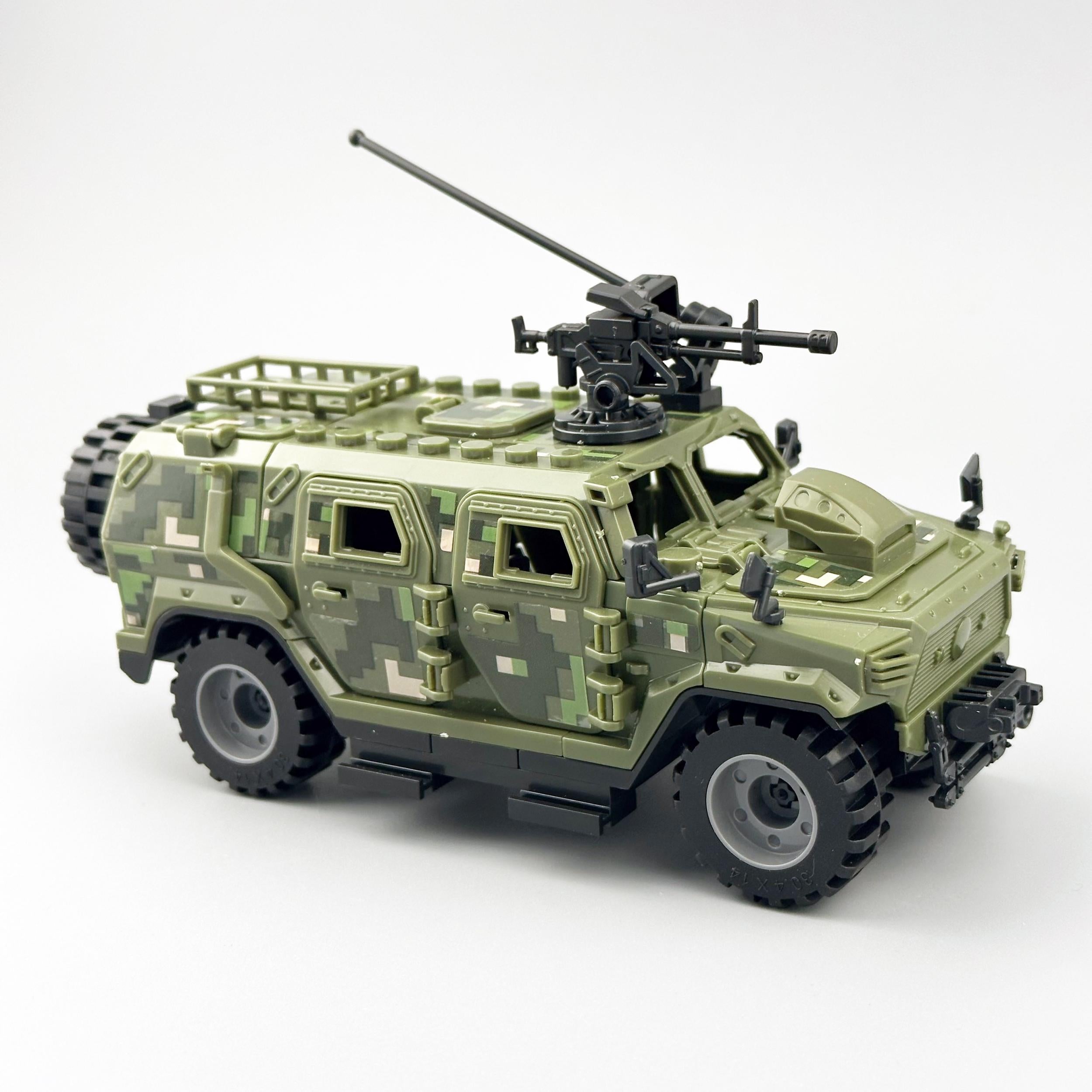 Camouflage Military Armored Vehicle Toy Model 140pcs