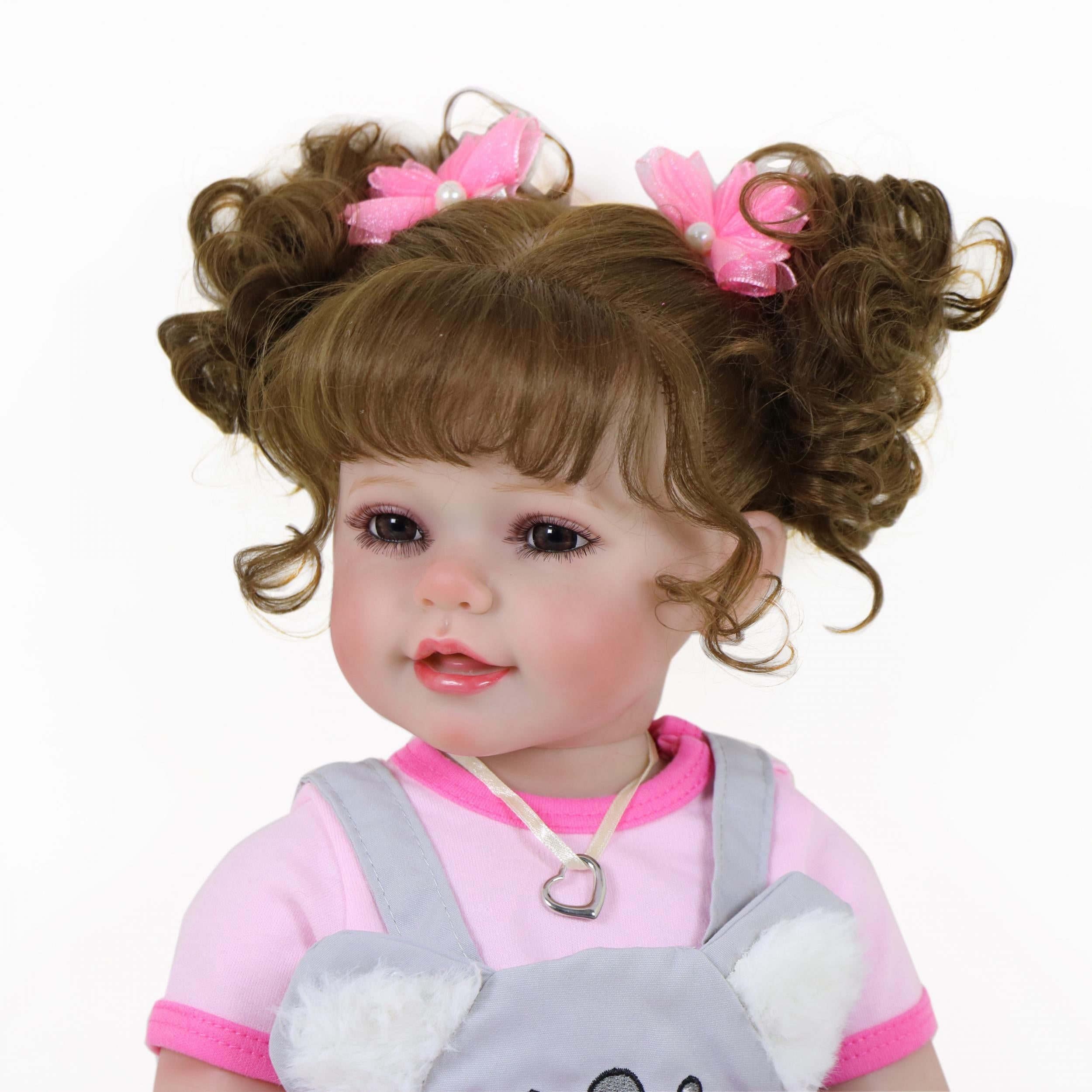 Reborn Toddler Girl Doll 55-88cm Full Vinyl with Rooted Hair & Koala Plush