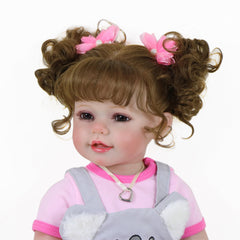 Reborn Toddler Girl Doll 55-88cm Full Vinyl with Rooted Hair & Koala Plush