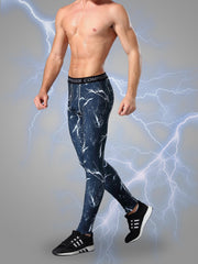 Men's Camo Pocket Leggings Sports Compression Pants