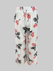 Chain Print High Waist Wide Leg Pants for Spring & Summer