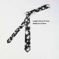 Men's Vacation Floating Leaf Silky Tie