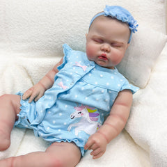 Pickle Youngsters Reborn Doll Unicorn Dress Soft Body Hand Rooted Hair