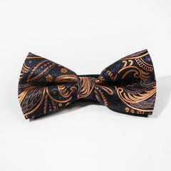 Men's Feather Pattern Embossed Bow Tie