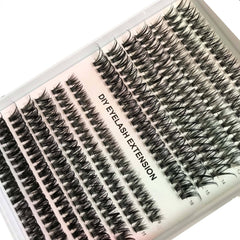 DIY False Eyelashes Set With Glue And Tweezer Cluster Lashes