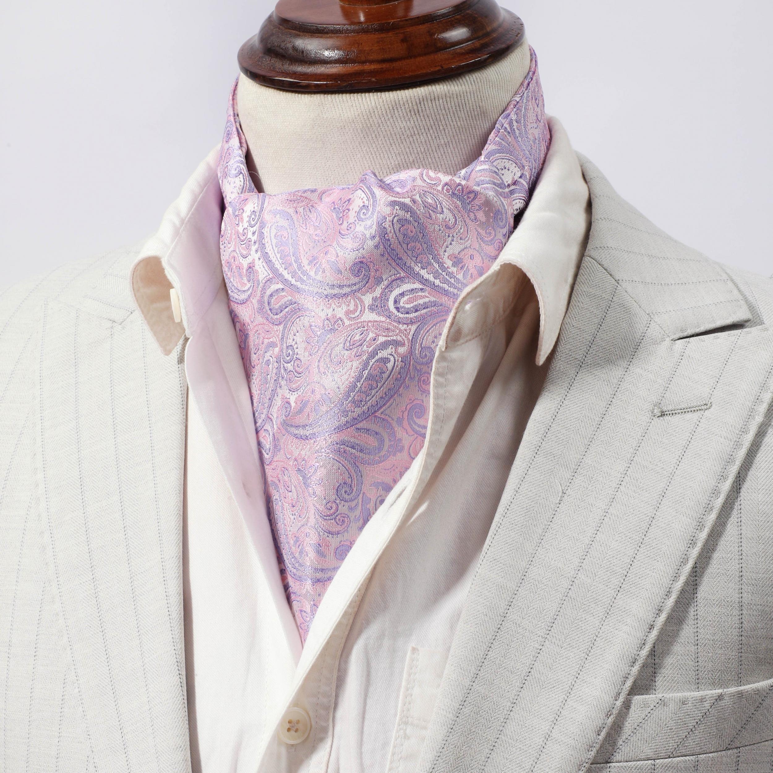 Men's Ethnic Style Fruit Pattern Wide Collar Tie Scarf Cravat