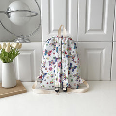 Butterfly Print Large Capacity Backpack