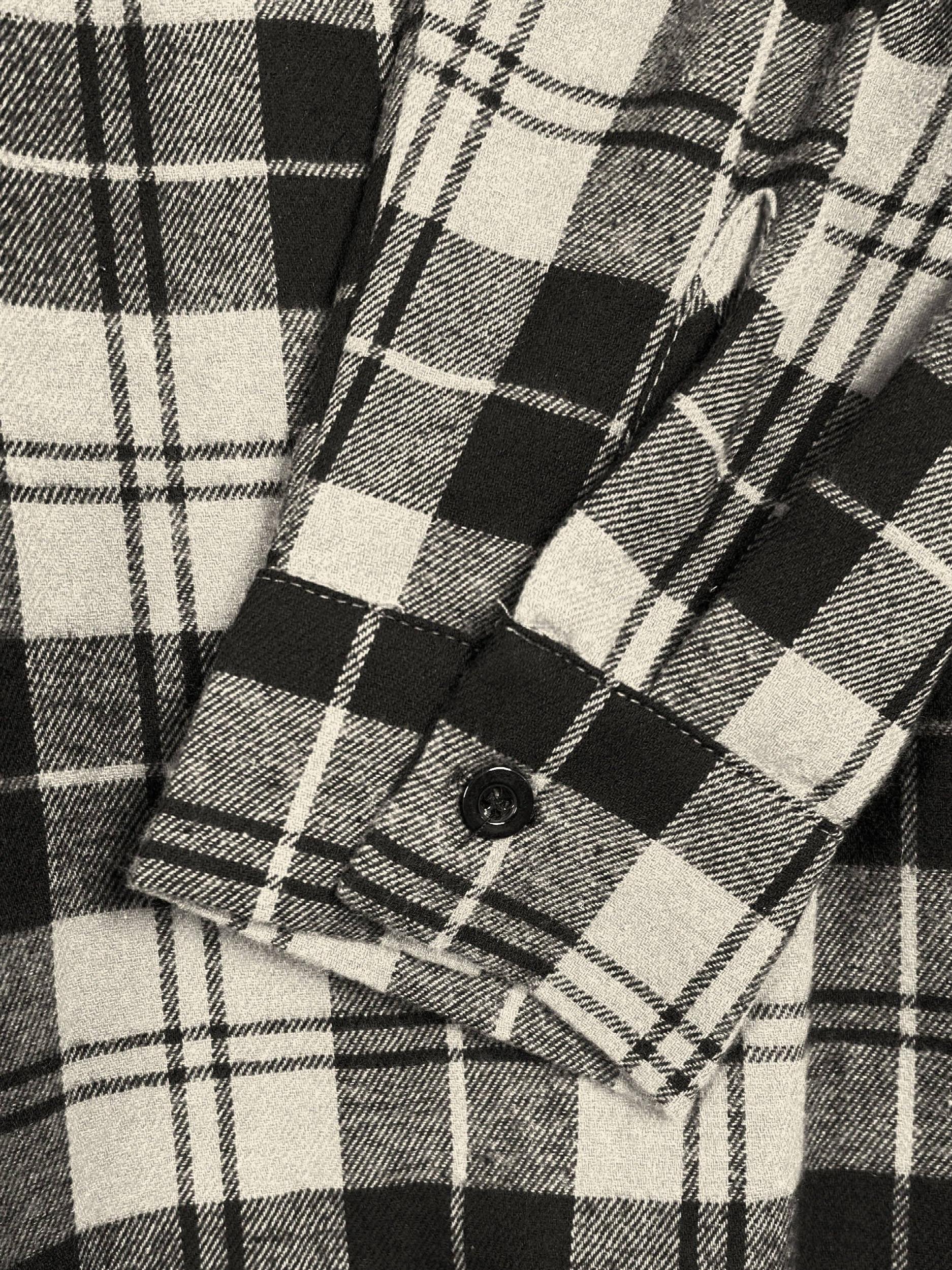 Plaid Print Button-Up Shirt Top
