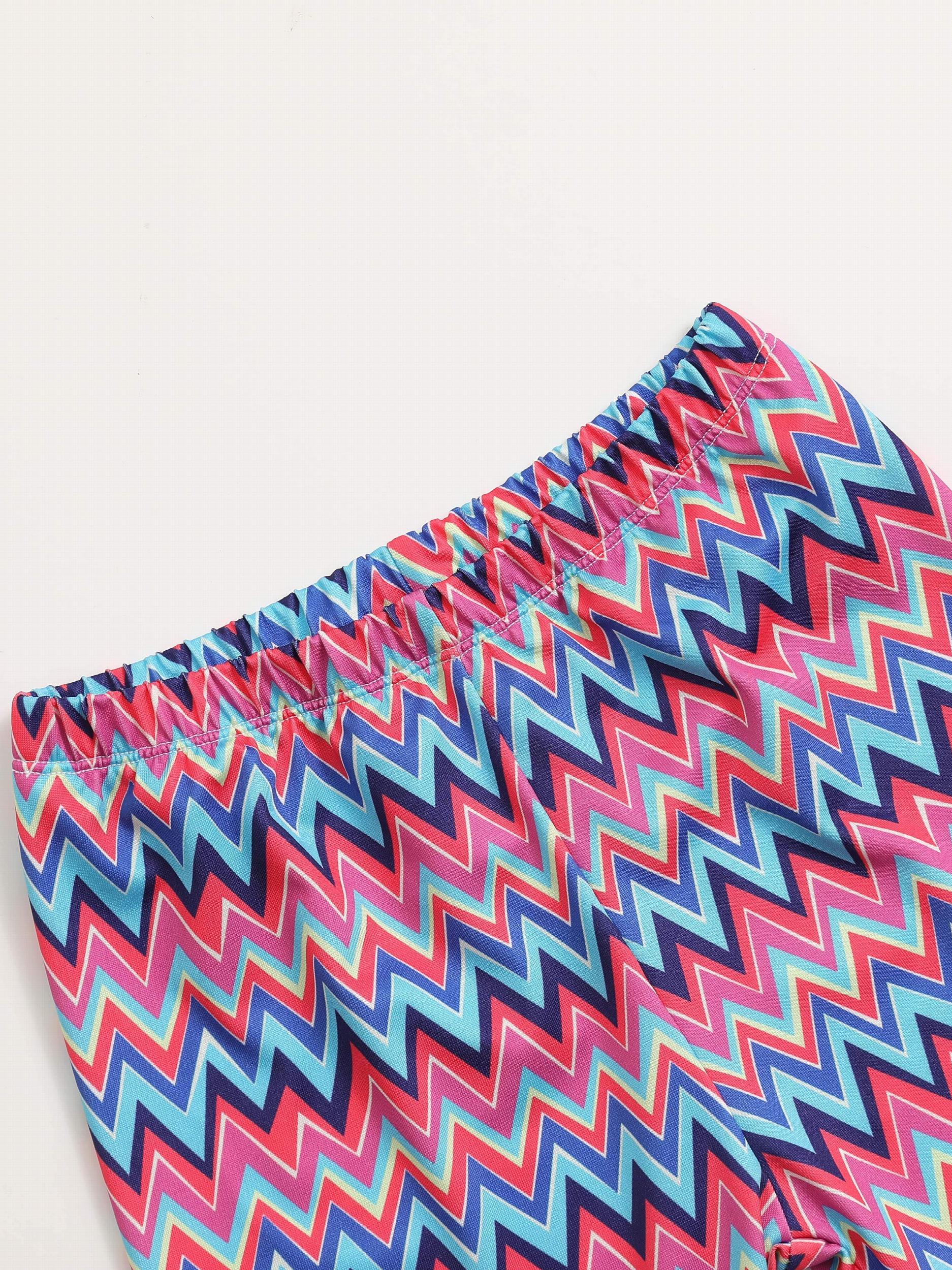 Toddler Girls Geometric Pattern Dance Shorts Breathable Stretchy