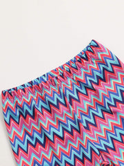 Toddler Girls Geometric Pattern Dance Shorts Breathable Stretchy