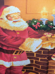 Santa Claus Print Men's Short Sleeve T Shirt Autumn Tee