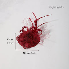 Feather Veil Vintage Fascinators Hat Kentucky Derby Hat For Women