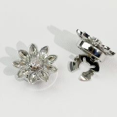 Candora Rhinestone Button Covers - 2pcs, Full Copper Base, 3 Seconds Wear