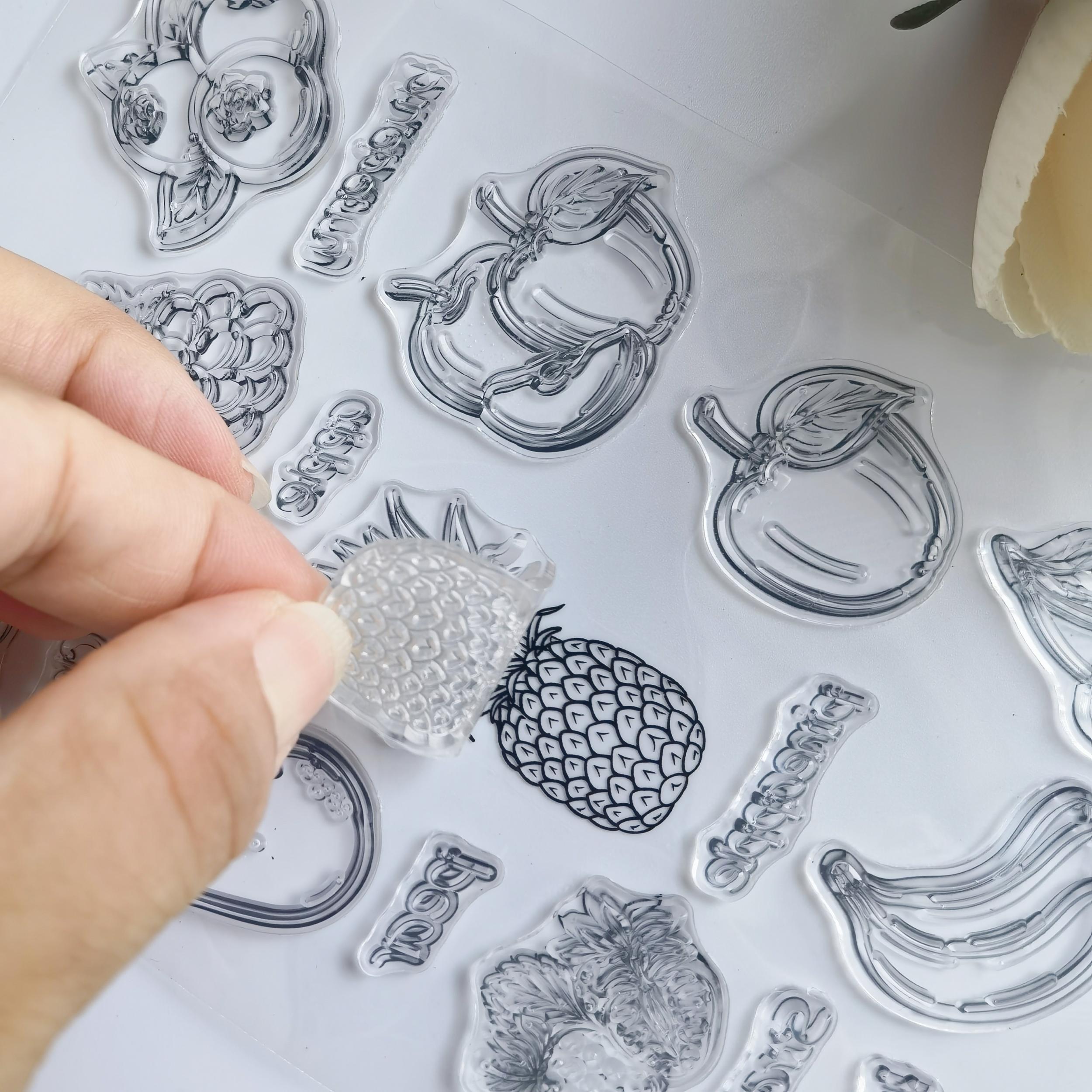 Fruit Hand Account Clear Stamps for Card Making and Scrapbooking