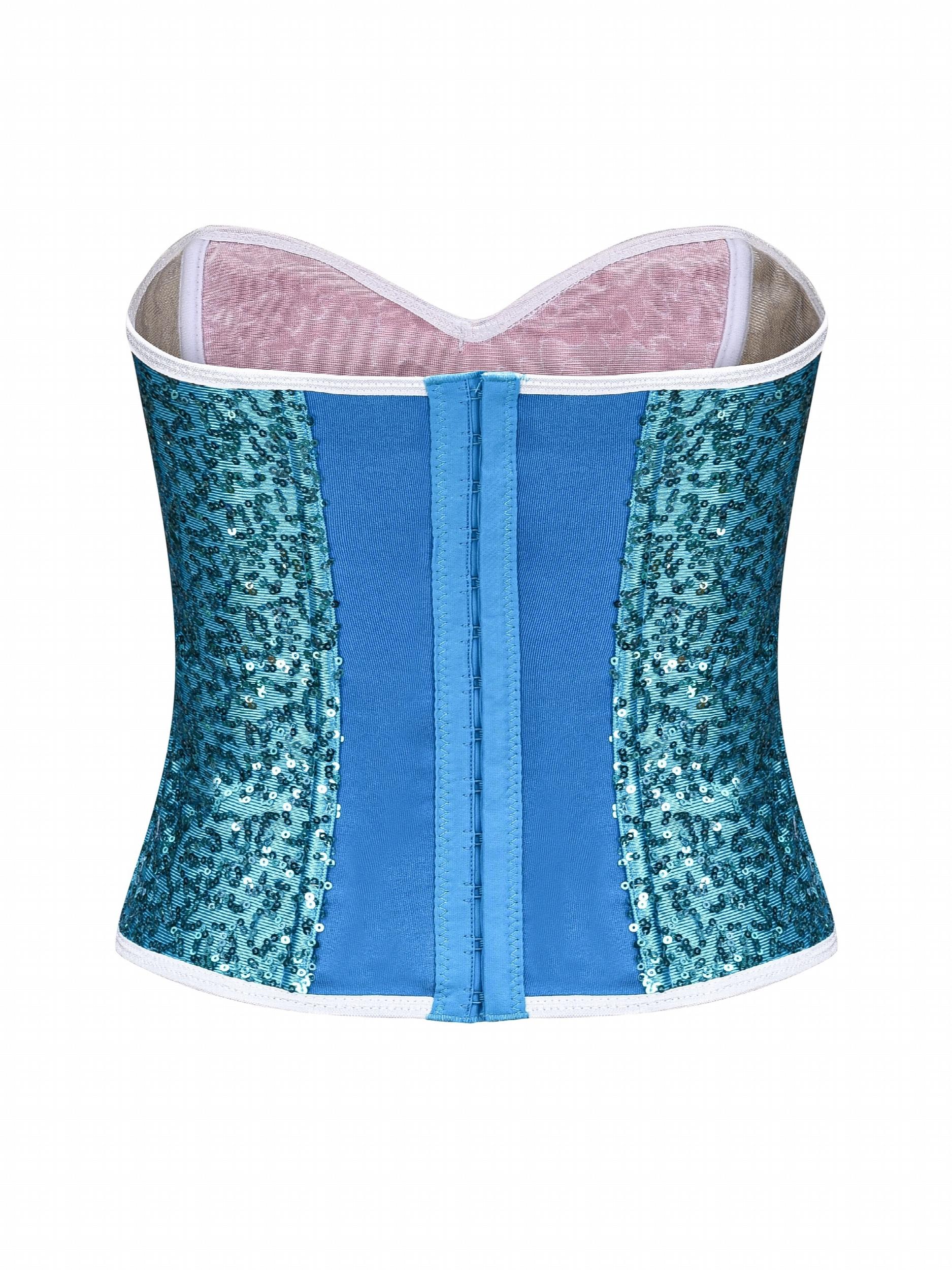 Sequin Strapless Corset Bustier Tummy Control Body Shaper
