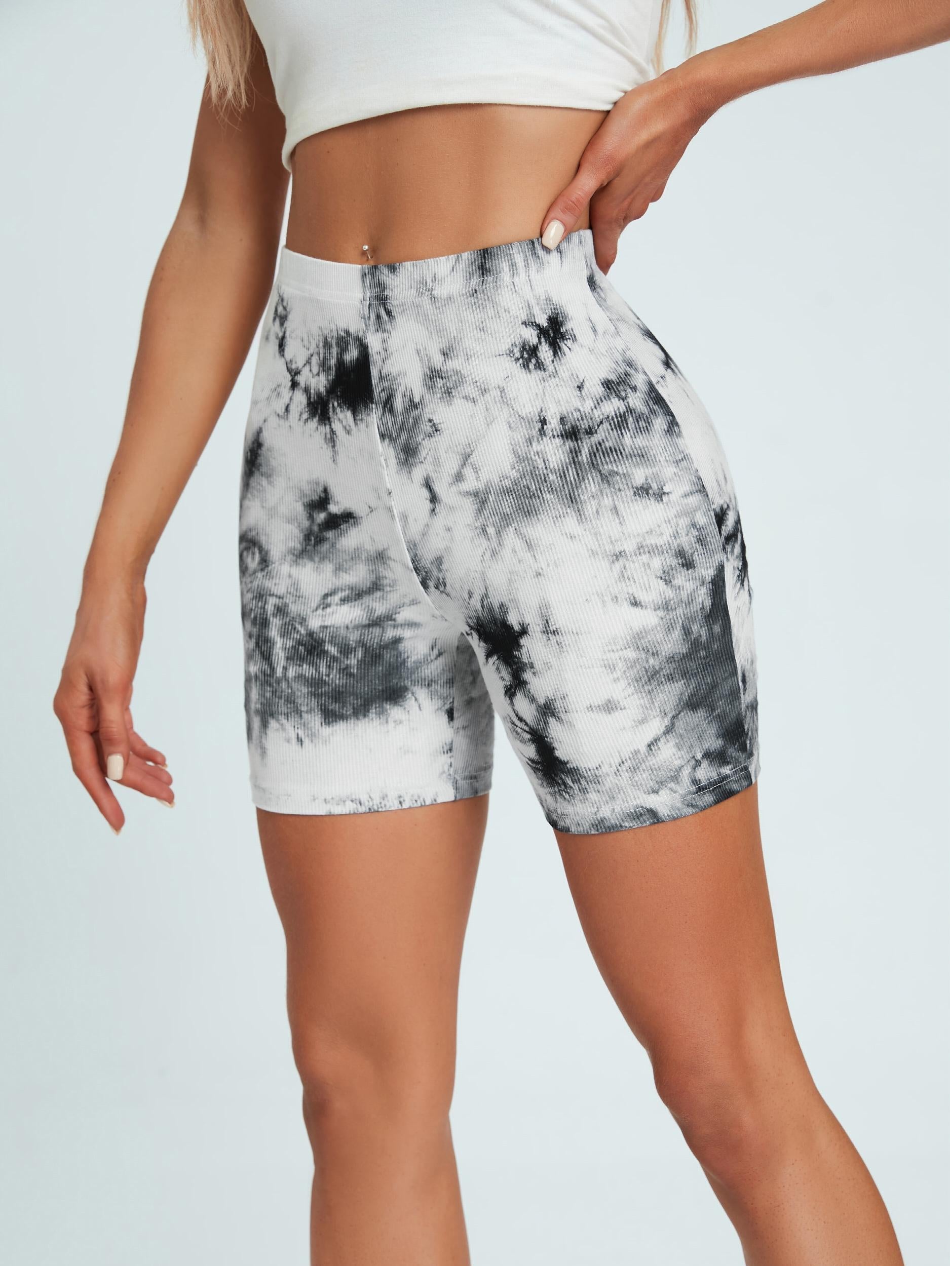 Tie Dye High Waist Shorts Casual Seamless Summer Slim Shorts Women's Clothing