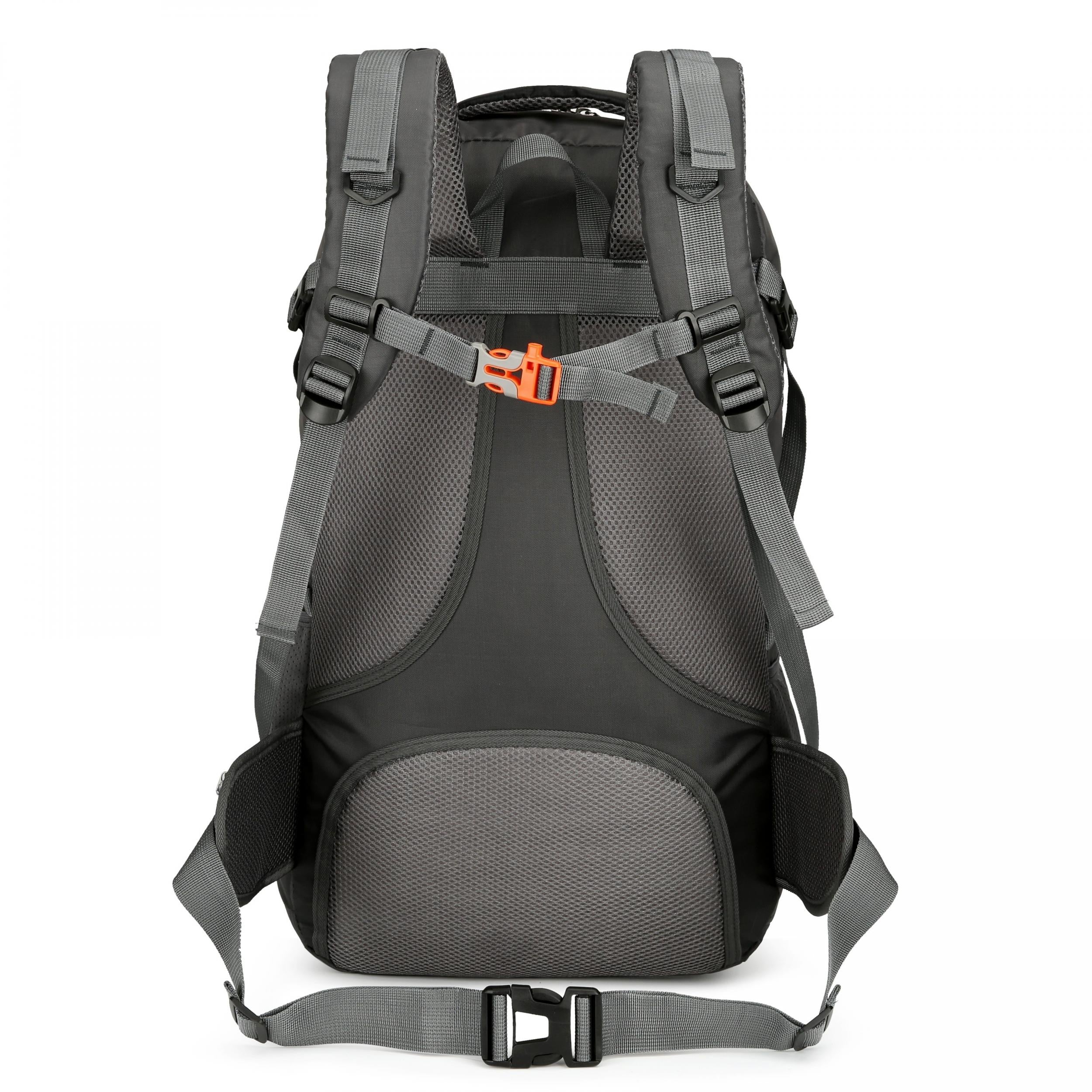 60L Large Capacity Hiking Backpack Waterproof Sports Bag with Headphone Hole