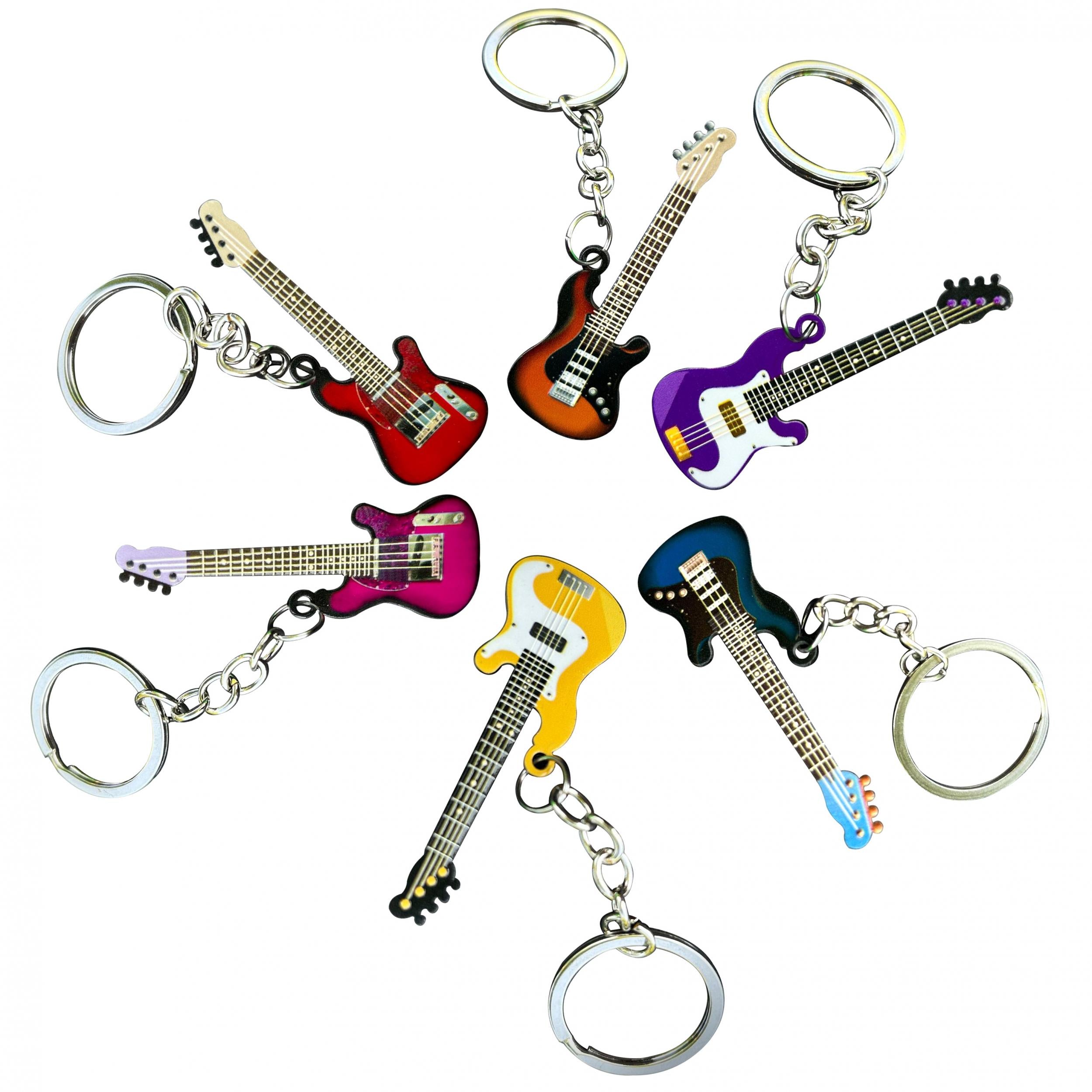Guitar Keychain Miniature Instrument for Music Lovers