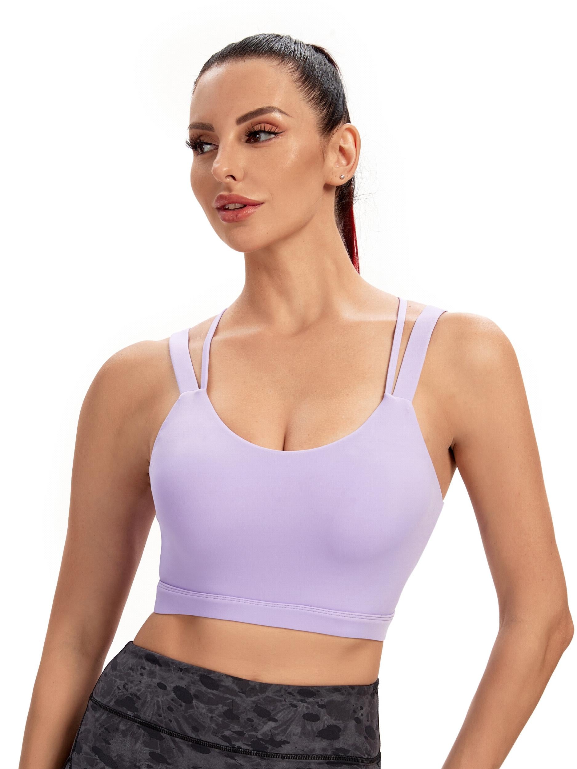 Sporty Bra Medium Stretch Cross Strap Shockproof
