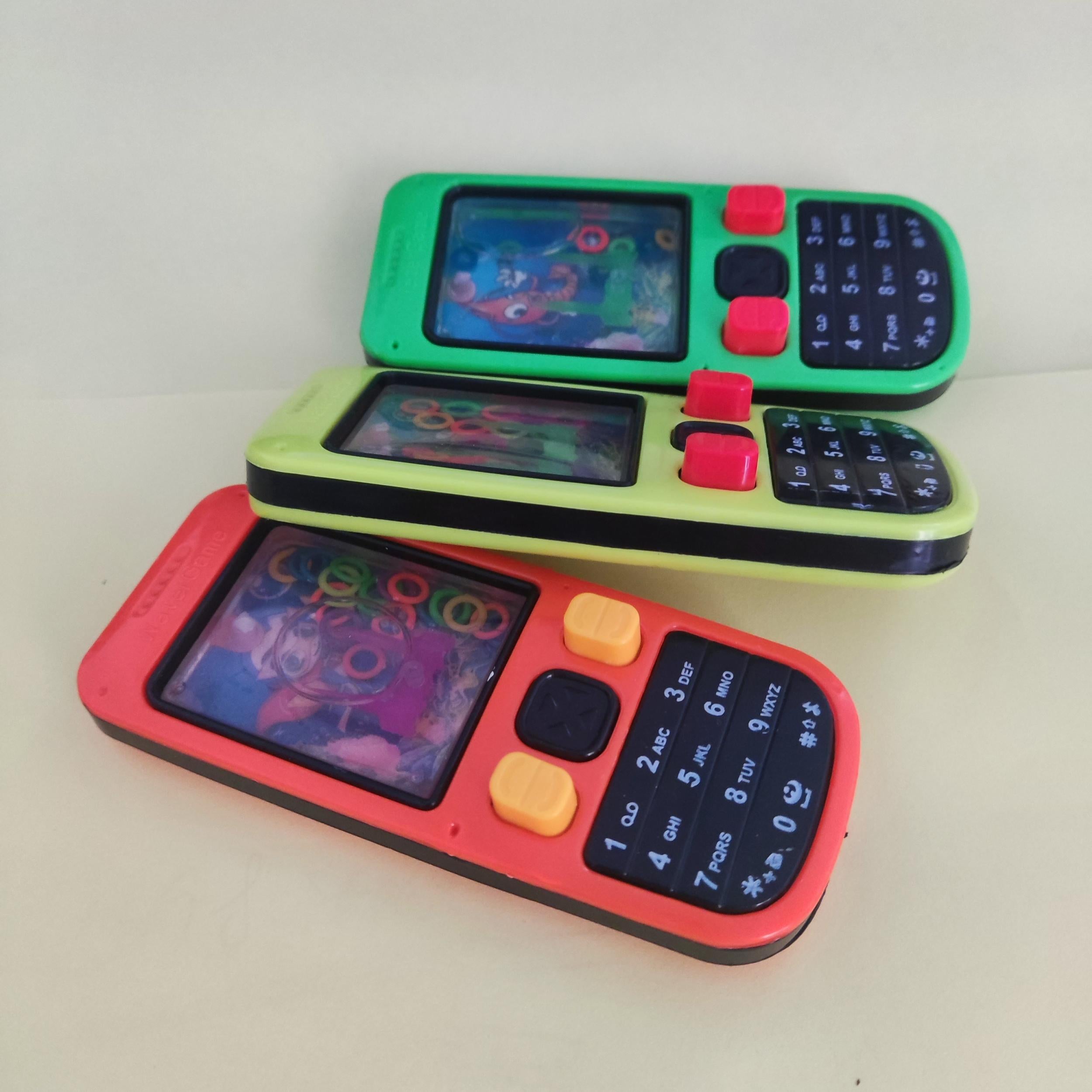 Cellphone Water Ring Game Colorful Handheld Phone Game Water Ring Toss Fun Toy