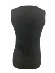 Textured Ring Detail Tank Top Crew Neck Sleeveless Summer Top