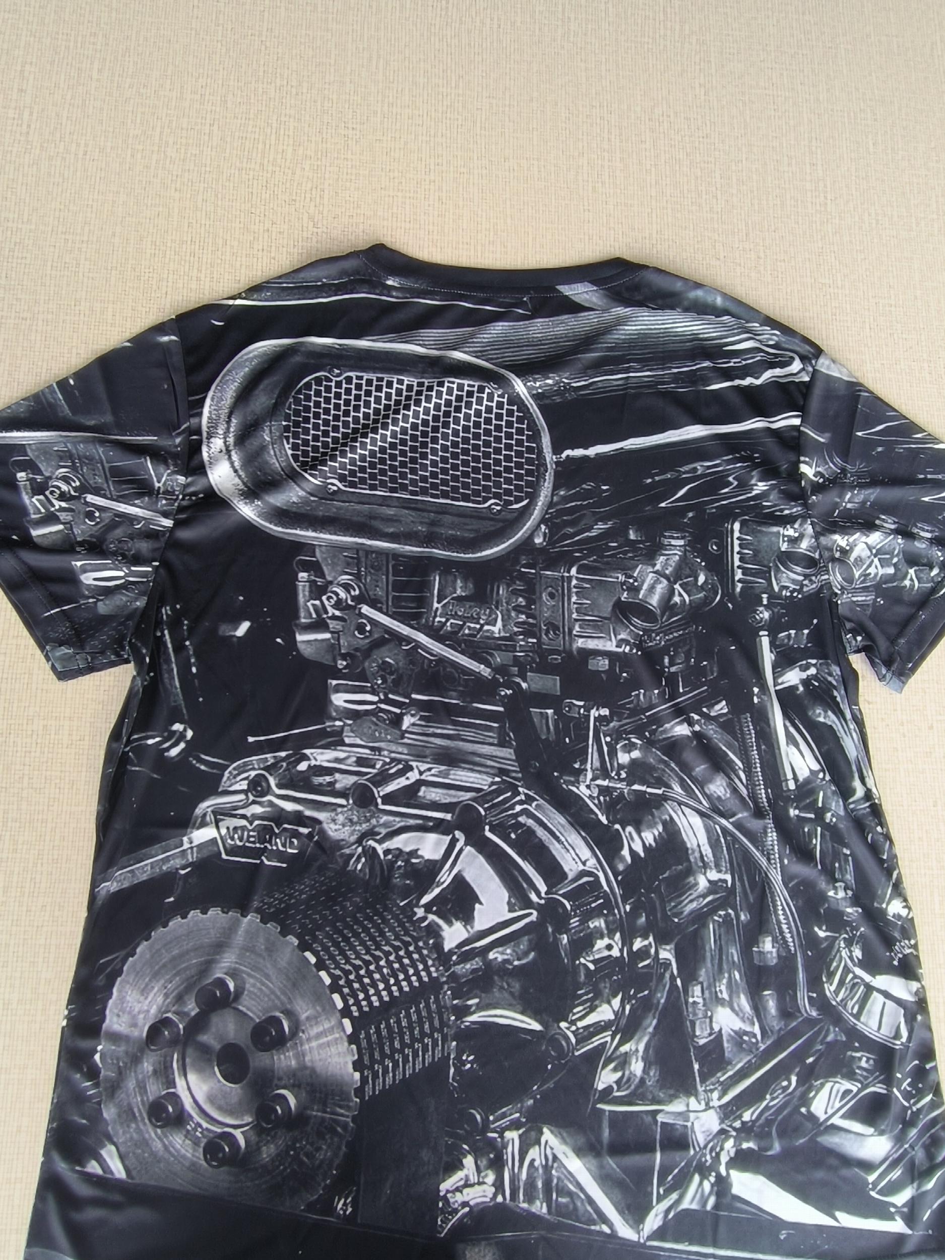Men's 3D Vintage Machine Graphic T shirt Casual Slightly Stretch Breathable Tee
