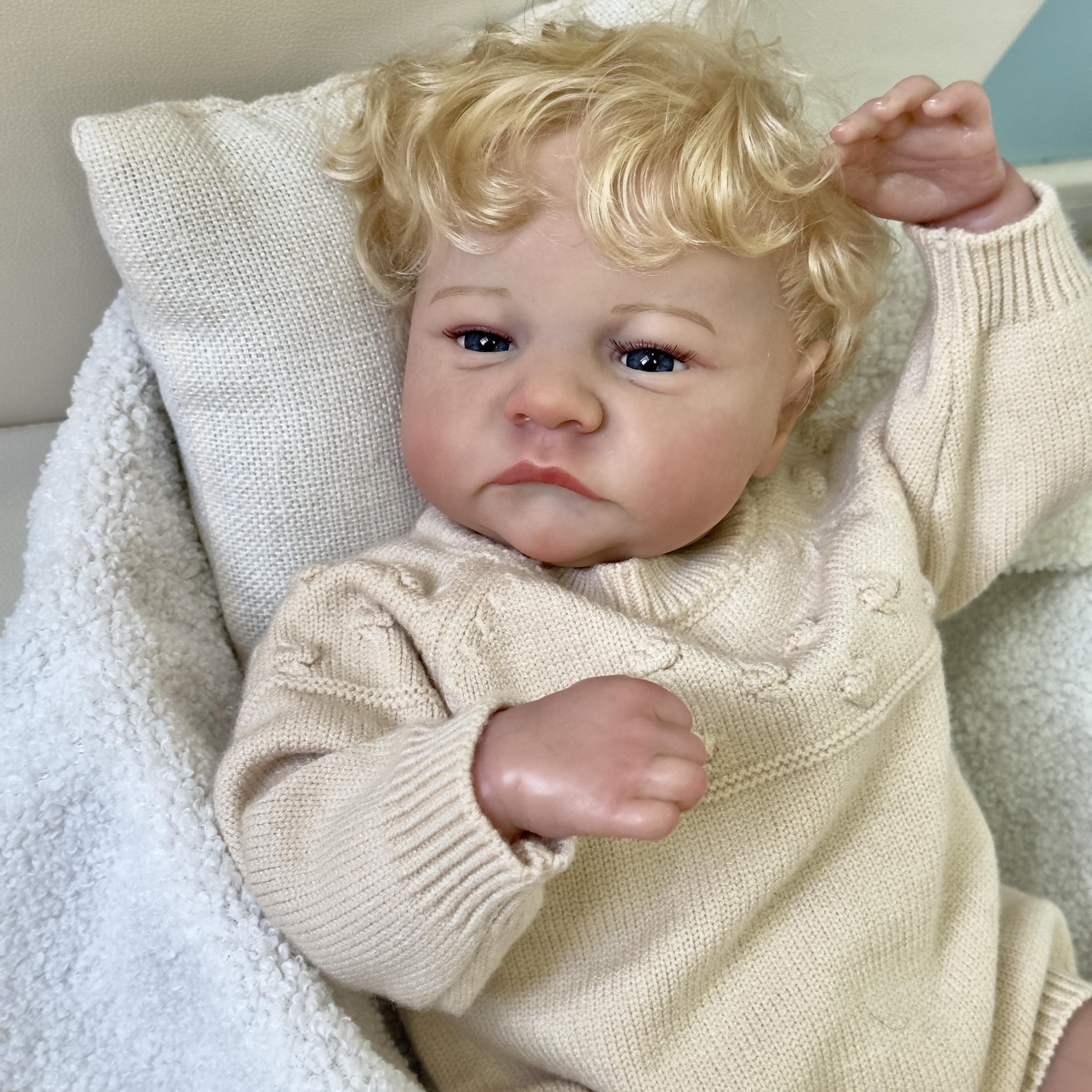 Reborn Doll 18 Inch Handpainted Soft Touch Toy Blond Hair Child Birthday