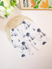 Boys Casual Coconut Tree Shorts Swim Trunks For Summer Holiday