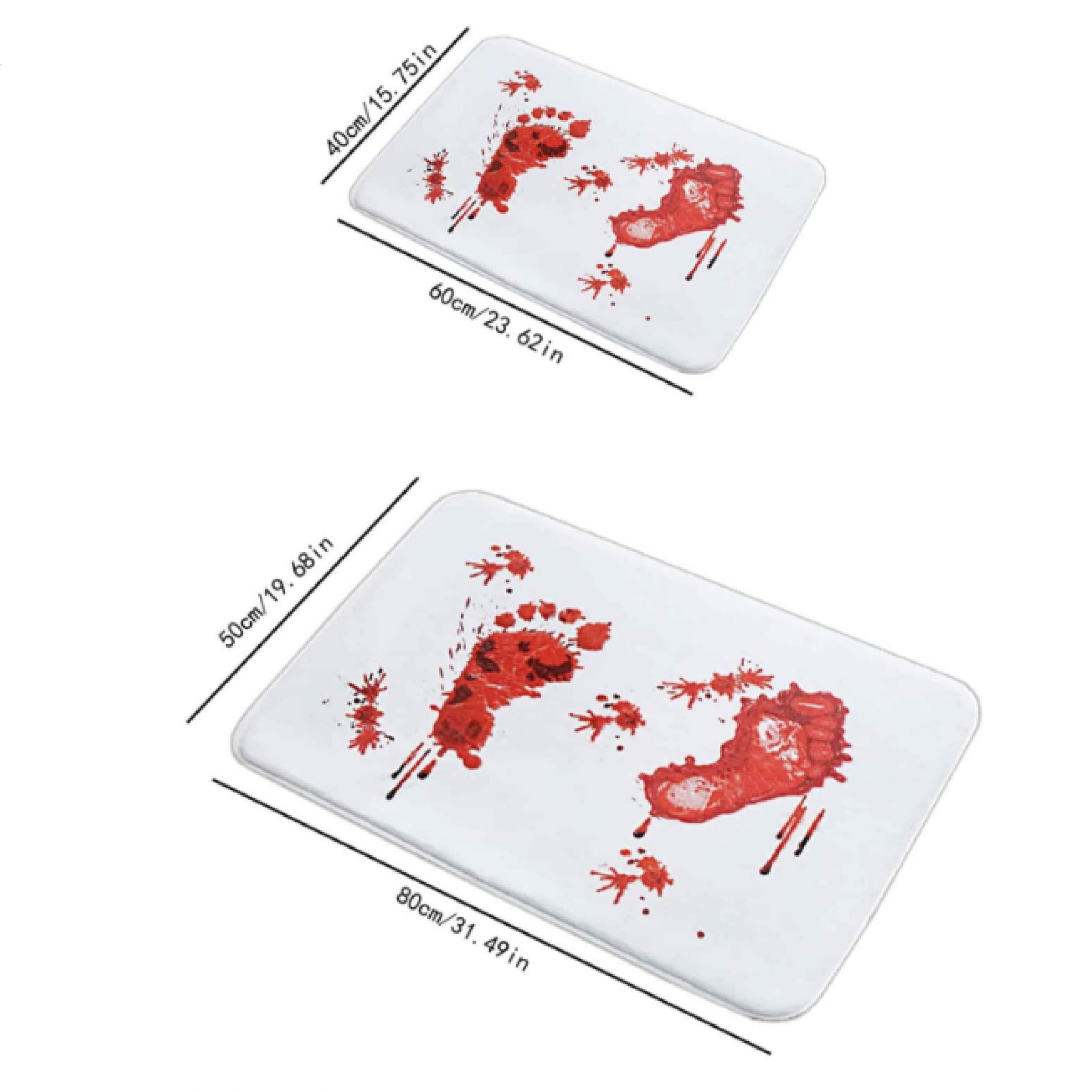 Halloween Blood Footprint Floor Mat Non-slip Bath Rug