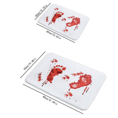 Halloween Blood Footprint Floor Mat Non-slip Bath Rug