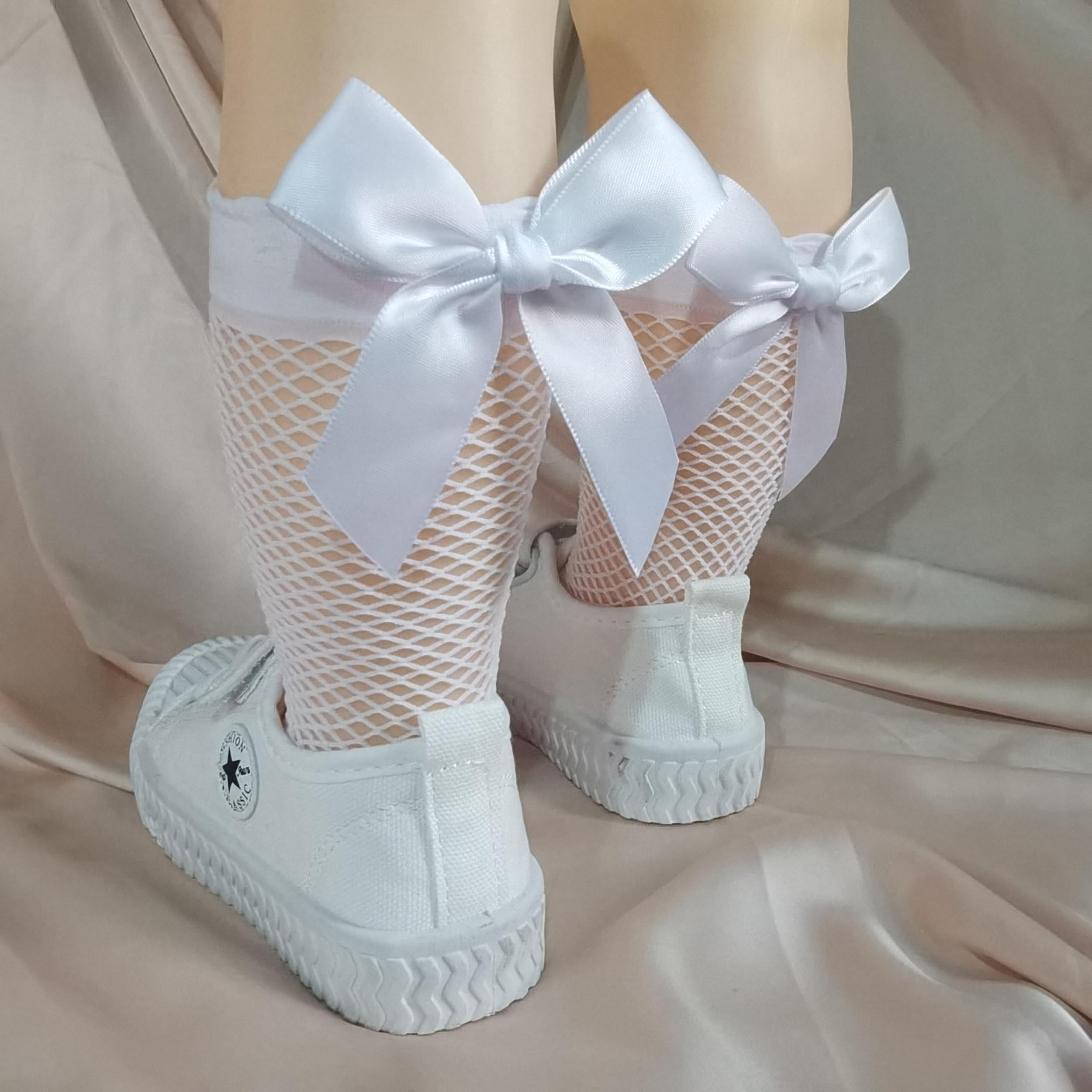 Comfy Mesh Socks with Bowknot - Stylish & Breathable