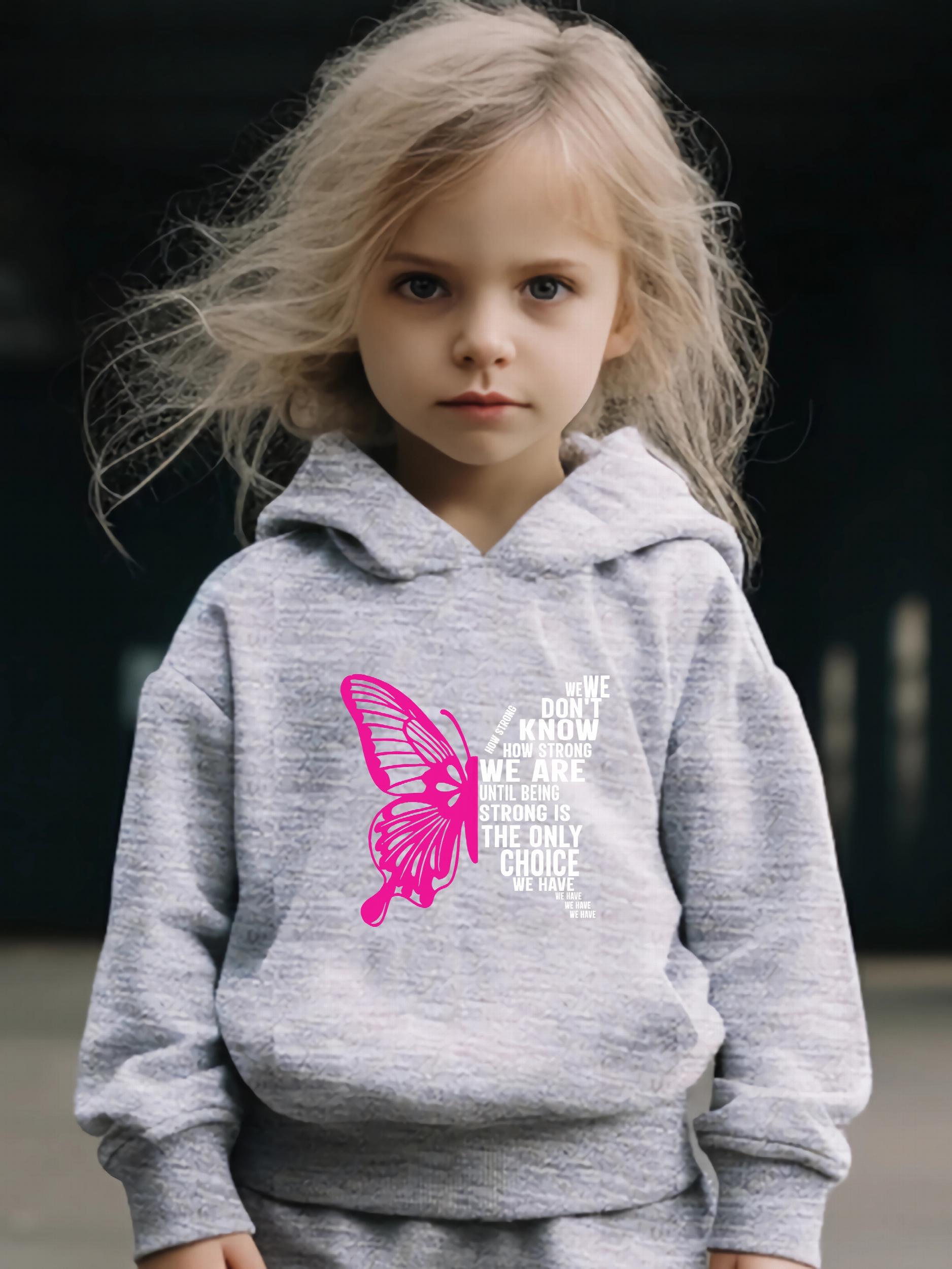 Butterfly Pattern 2pcs Activewear Sets - Girls Comfy Sports Outfits