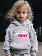 2pcs Mom Print Outfits Girls Hoodies Jogger Pants Set For Girls