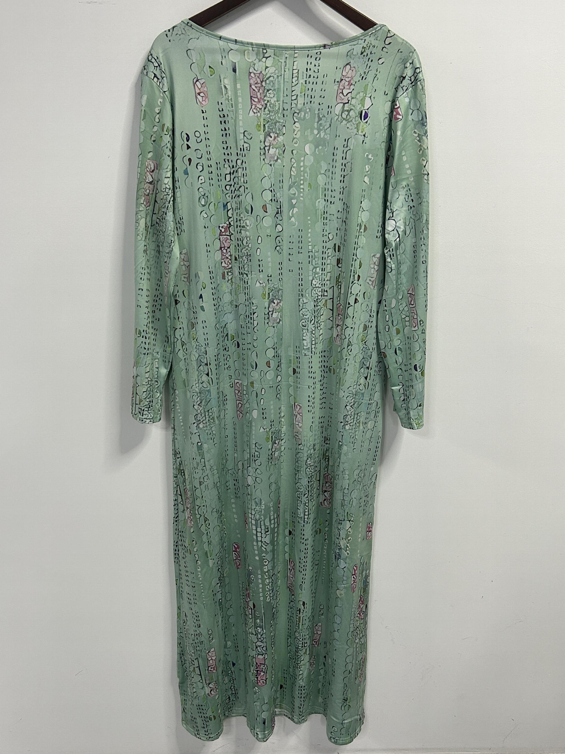 Floral Print Long Sleeve Maxi Dress with Pockets