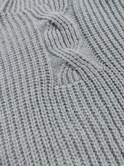 Cable Knit Sweater Women's Mock Neck Pullover Jumper