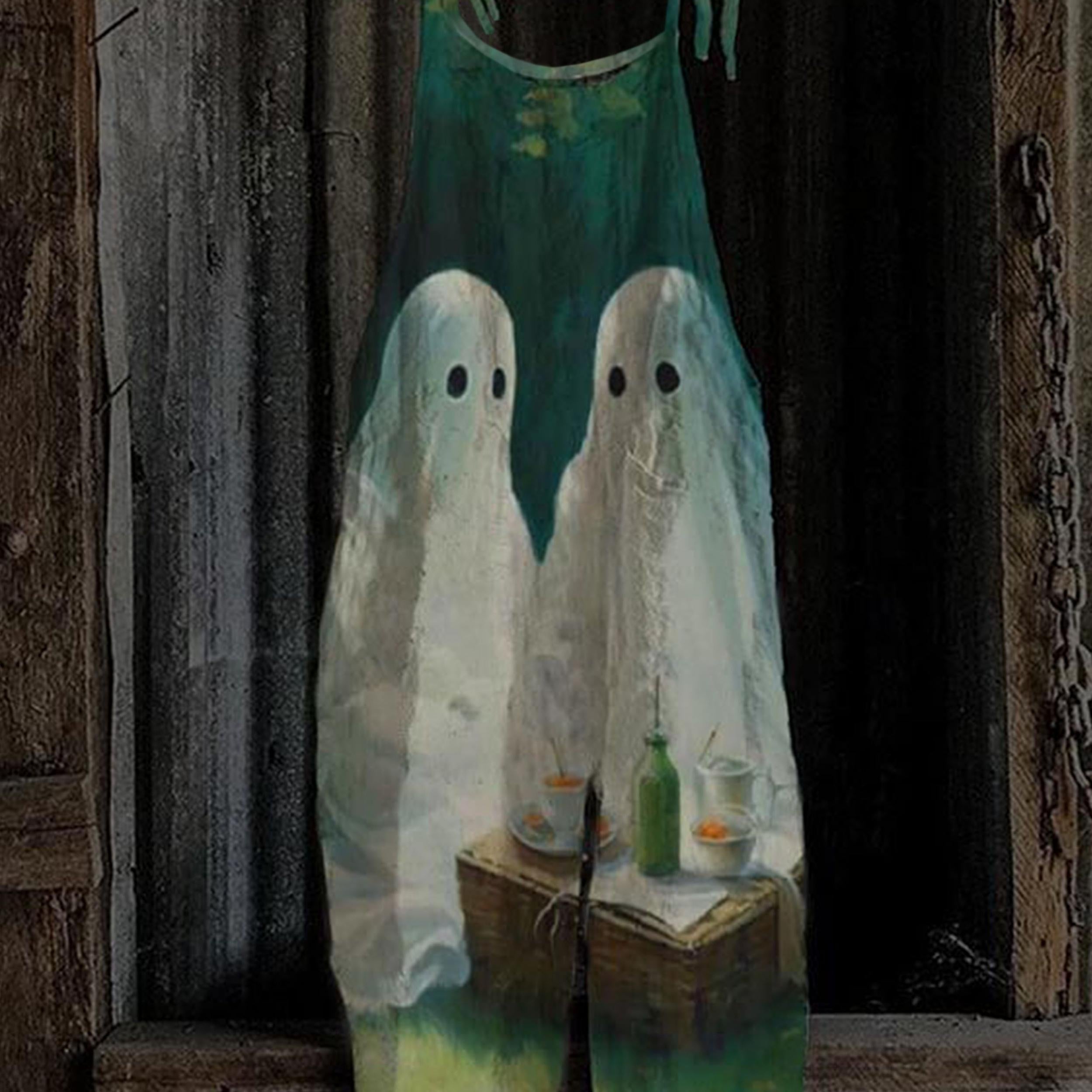 Halloween Ghost Print Cami Jumpsuit
