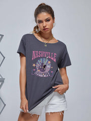 Women's Guitar Music Casual Sports Tee Crew Neck Short Sleeve