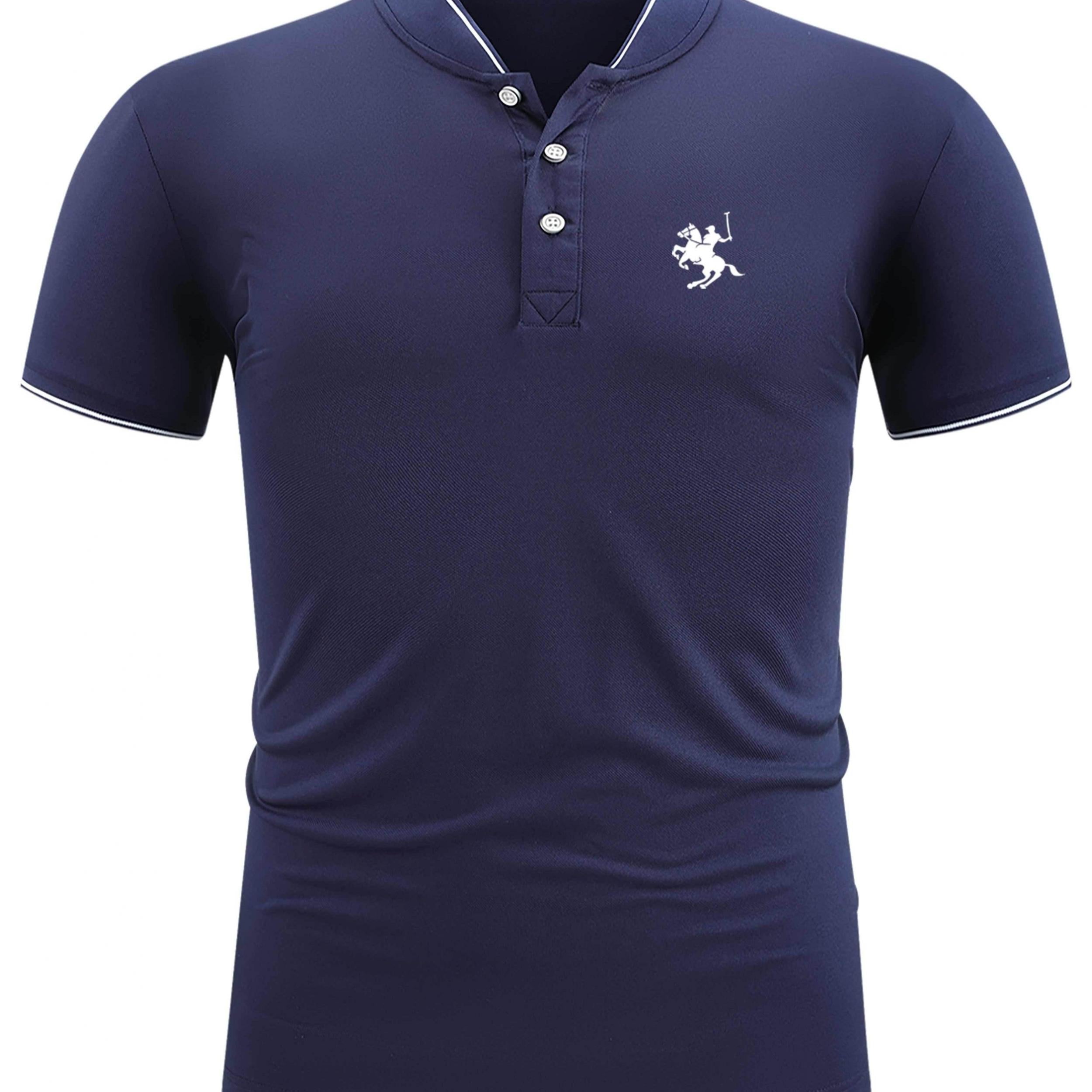 Men's Chovgan Print Golf Shirt Short Sleeve Business Casual Moisture Wicking