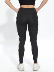 Camo High Stretch Yoga Pants Slim Fit With Pocket