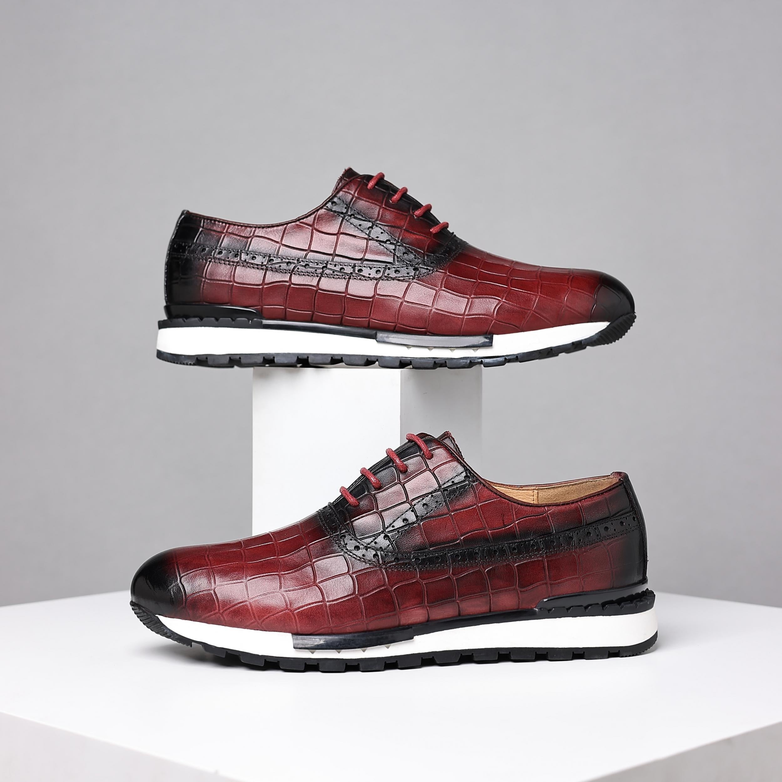 Men's Plaid Casual Oxford Shoes Outdoor Dress Shoes
